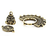 Old World Inspired Focal & Component Kit in Antiqued Gold Tone 16 Pieces Total