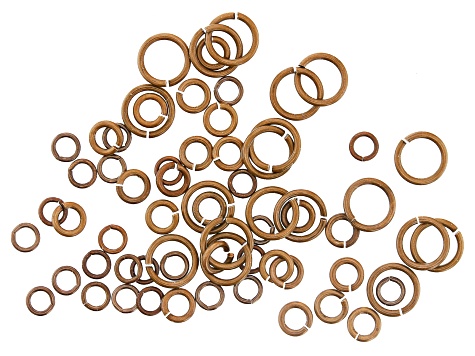 Vintaj Natural Brass Jewelry Findings Kit Includes Chain, Clasps, Jump Rings and More Appx 104 Pcs