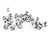 Faceted Cube Metal Spacer Bead Kit in Silver Tone in Two Sizes Contains Appx 1000 Pieces Total