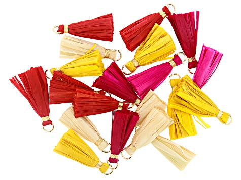 Akola Raffia Tassels in Assorted Colors 20 Pieces Total - JMKIT1151 ...