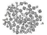 Bead with Jump Ring Kit in 3 Styles in Antiqued Silver Tone Appx 110 Pieces Total