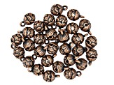 Bead with Jump Ring Kit in 3 Styles in Antiqued Copper Tone Appx 110 Pieces Total