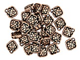 Bead with Jump Ring Kit in 3 Styles in Antiqued Copper Tone Appx 110 Pieces Total