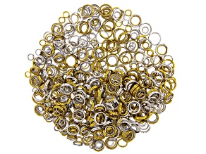 Split Ring Kit Appx 4mm, 6mm, and 8mm in Antiqued Silver Tone and Antiqued Gold Tone Appx 600 Pieces