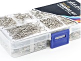 Findings Kit in Antiqued Silver Tone in Storage Case Appx 671 Pieces