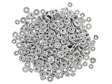 Rope Design Spacer Beads in Antiqued Silver Tone in 2 Sizes Appx 500 Pieces Total