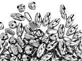 Metal Bead Set in Silver Tone Includes 3 Assorted Styles Appx 180 Pieces Total.