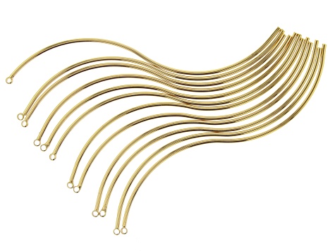 Wave Shaped Wire Components and Connectors in Gold Tone Appx 48 Pieces Total