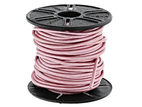 Round Leather Cord in Mystic Pink Appx 1.5mm in Diameter Appx 10m in length