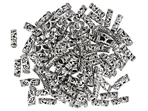 Tube Bead Kit in 3 Styles in Antiqued Silver Tone Appx 88 Pieces Total