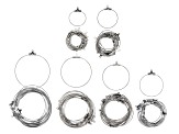 Focal Foundation Kit in 6 Sizes in Silver Tone Appx 120 Pieces Total