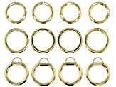 Large Spring Ring Clasp Kit in Gold Tone in 3 Styles 12 Pieces Total