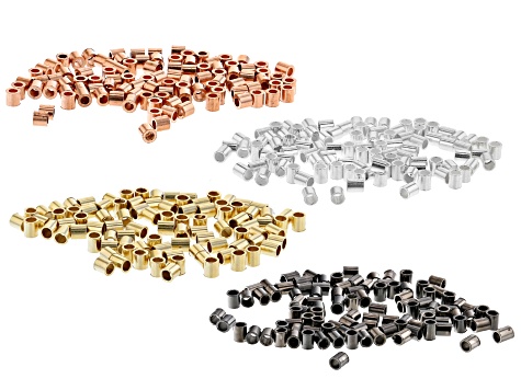 Soft Flex Crimp Tubes in 4 Metal Types Appx 400 Pieces Total