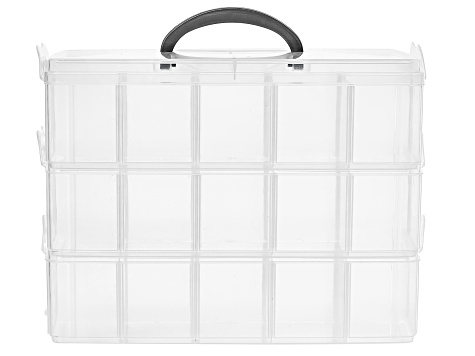2 Pieces Storage Organizer Kit with Adjustable Compartments