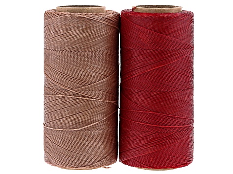 Wax Cord Appx 0.5mm Kit in Red and Sand Appx 720 Yards Total