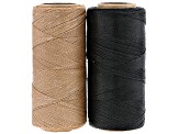 Wax Cord Appx 0.5mm Kit in Black and Alabaster Appx 720 Yards Total