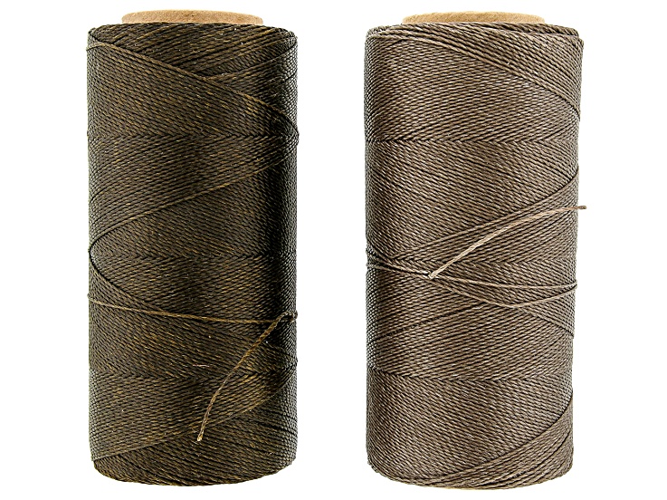 Wax Cord Appx 0.5mm Kit in Moonlit Brown and Medium Gray Appx 720 Yards Total