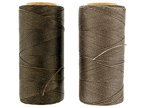 Wax Cord Appx 0.5mm Kit in Moonlit Brown and Medium Gray Appx 720 Yards Total