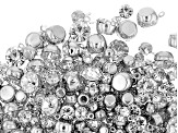 Crystal Dangle Component Kit in 3 Sizes in Silver Tone Appx 500 Pieces Total