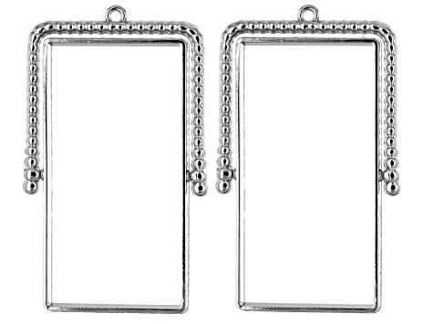 Hinged Spinner Frames for Enamel and Resin with UV Tape Kit in Silver Tone Appx 9 Pieces