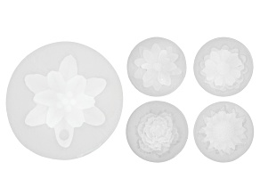 Silicone 3-Dimensional Flower Mold for Resin Set of 5