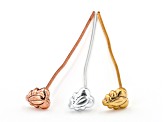 Pear Shaped Flower Design Headpins appx 6mm appx 2" in length Silver, Gold & Rose Tone 300 Pieces