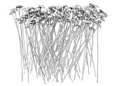 Pear Shaped Flower Design Headpins appx 6mm appx 2" in length Silver, Gold & Rose Tone 300 Pieces