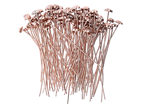 Pear Shaped Flower Design Headpins appx 6mm appx 2" in length Silver, Gold & Rose Tone 300 Pieces