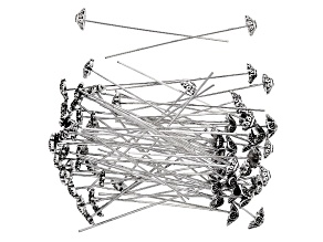 Floral Headpin Kit in 4 Designs in Antiqued Silver Tone Appx 60 Pieces Total