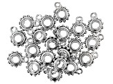 Spacer with Jump Ring Kit in 5 Designs in Antiqued Silver Tone Appx 100 Pieces