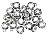 Spacer with Jump Ring Kit in 5 Designs in Antiqued Silver Tone Appx 100 Pieces