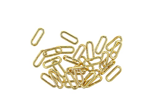 Oval Jump Rings Kit in 6 Sizes in Gold Tone Appx 260 Pieces