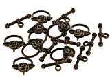 Designer Clasp Kit in 3 Designs in Antiqued Silver Tone and Antiqued Brass Tone Appx 36 Clasps