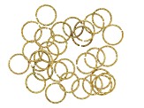 Designer Diamond Cut Jump Rings Kit in 3 Sizes in Gold Tone Appx 90 Pieces Total