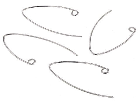 Sterling Silver Earring Findings in 2 Styles 4 Pairs Total