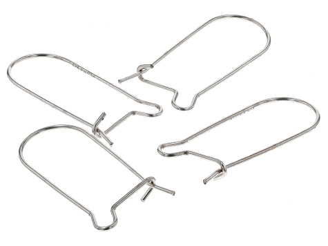 Sterling Silver Earring Findings in 2 Styles 4 Pairs Total