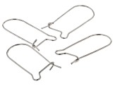Sterling Silver Earring Findings in 2 Styles 4 Pairs Total