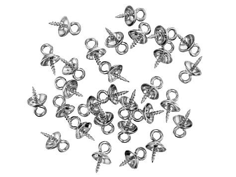 Stainless Steel Cup and Peg Jump Ring Bead Findings in 3 Sizes Appx 100 Pieces Total