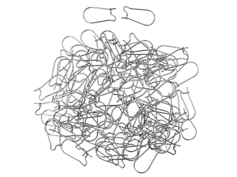 Stainless Steel Kidney Earwires in 3 Sizes Appx 100 Pairs