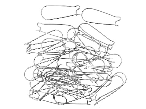 Stainless Steel Kidney Earwires in 3 Sizes Appx 100 Pairs