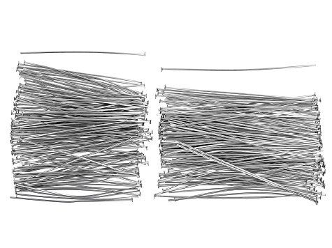 Stainless Steel Headpins in 2 lengths Appx 300 Pieces