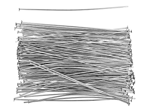 Stainless Steel Headpins in 2 lengths Appx 300 Pieces