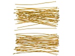 18K Gold Over Stainless Steel Headpins in 2 Lengths Set of 80