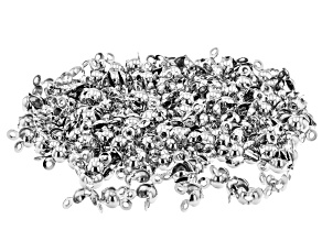 Stainless Steel Clam Shell Bead Tip Findings with 2 Rings Appx 200 Pieces