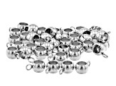 Stainless Steel appx 3-6mm Rondelle Bails in 4 Sizes with Large Hole 160 Pieces Total