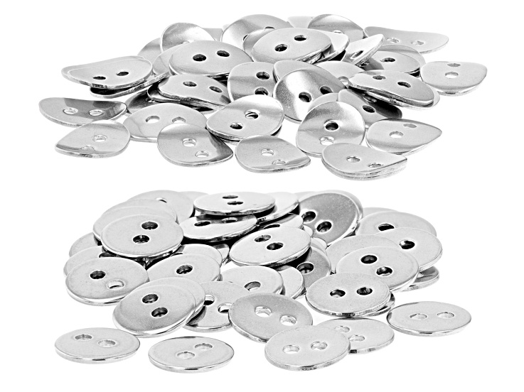 Stainless Steel Round and Oval Buttons Appx 100 Pieces Total ...