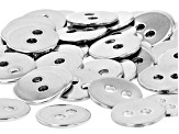 Stainless Steel Round and Oval Buttons Appx 100 Pieces Total