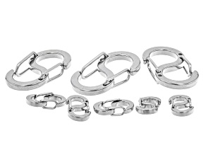 Stainless Steel Double Spring "S" Clasps in 2 Sizes Appx 8 Pieces Total
