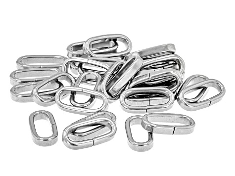 Stainless Steel Paperclip Link Spacer Rings in 3 Sizes Appx 90 Pieces Total