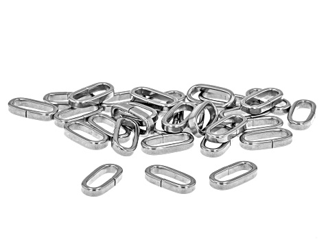 Stainless Steel Paperclip Link Spacer Rings in 3 Sizes Appx 90 Pieces Total